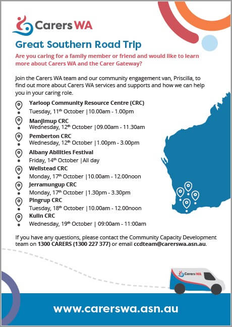 Brochure contains details as above and a map of Western Australia with the locations marked.