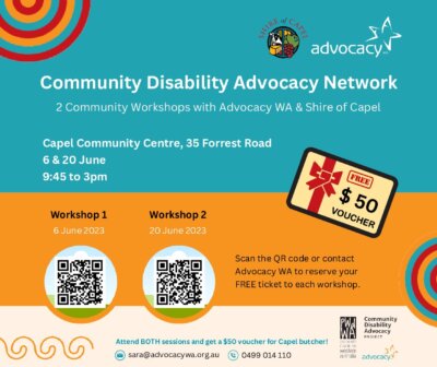 Community Disability Advocacy Network Community Workshops (Capel)